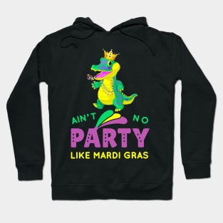 Mardi Gras party king gator Hoodie